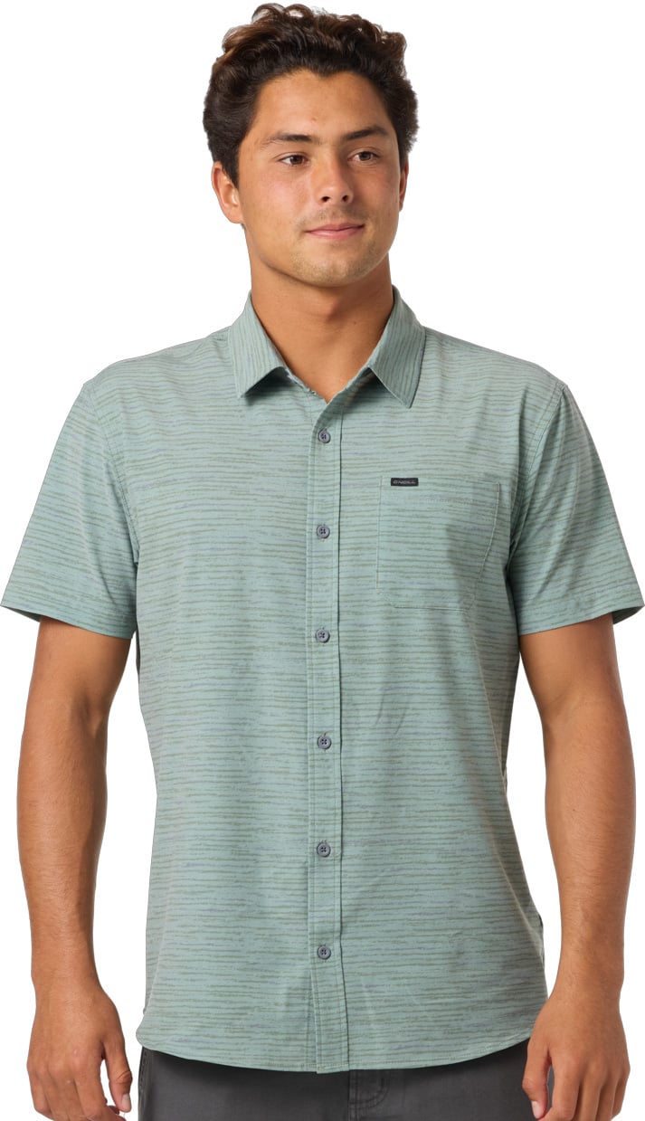 O'Neill TRVLR Traverse Men's Short Sleeve Button Down Shirt - Sage