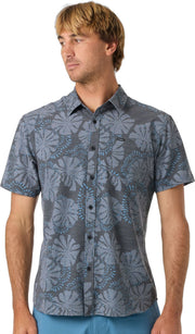 O'Neill UPF Slub Standard Short Sleeve Men's Button Down Shirt - Black 2