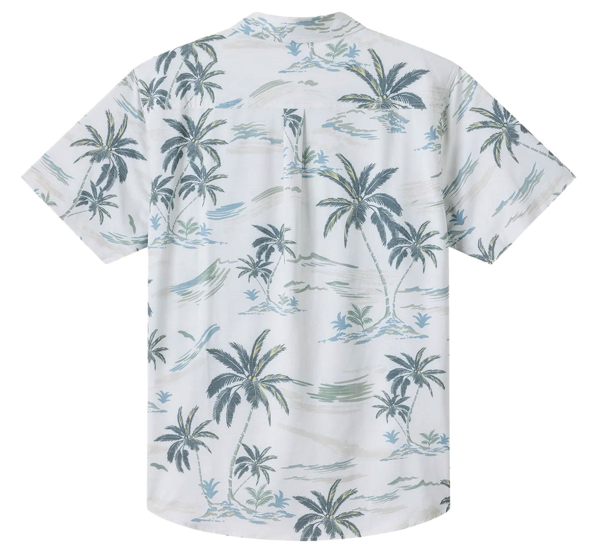 O'Neill Slub Standard Woven Men's Short Sleeve Button Down Shirt - Tofu 2 – back view