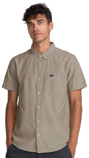 RVCA That'll Do Dobby Men's Short Sleeve Button Down Shirt - Sand