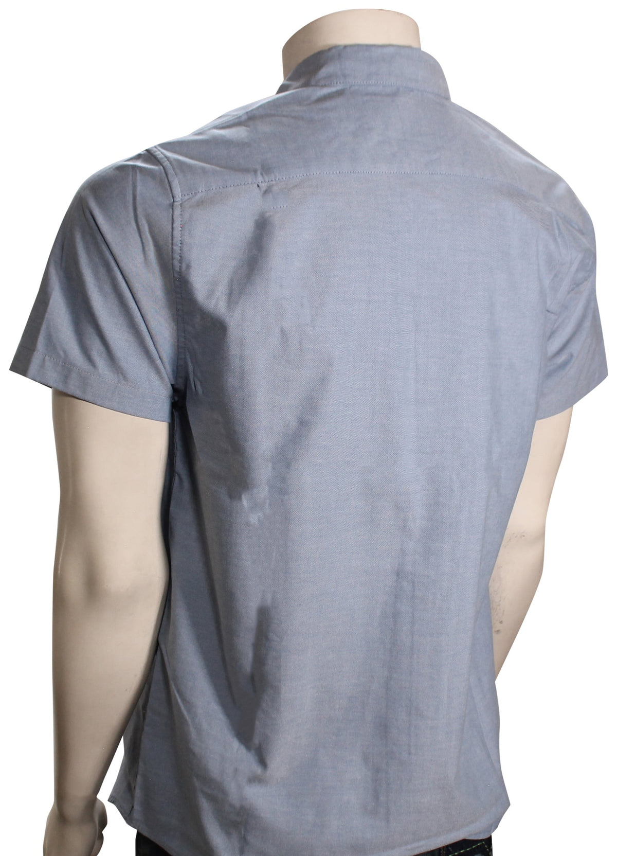 RVCA That'll Do Stretch SS Button Down Shirt - Oxford Blue – back view