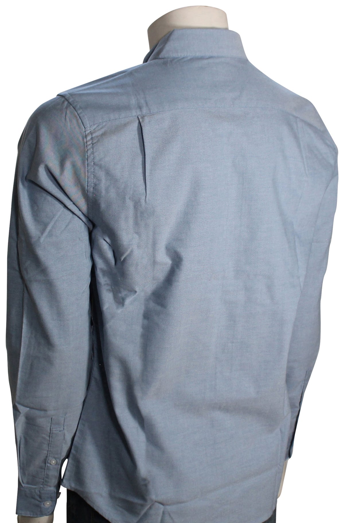 RVCA That'll Do Stretch LS Button Down Shirt - Classic Oxford Blue – back view