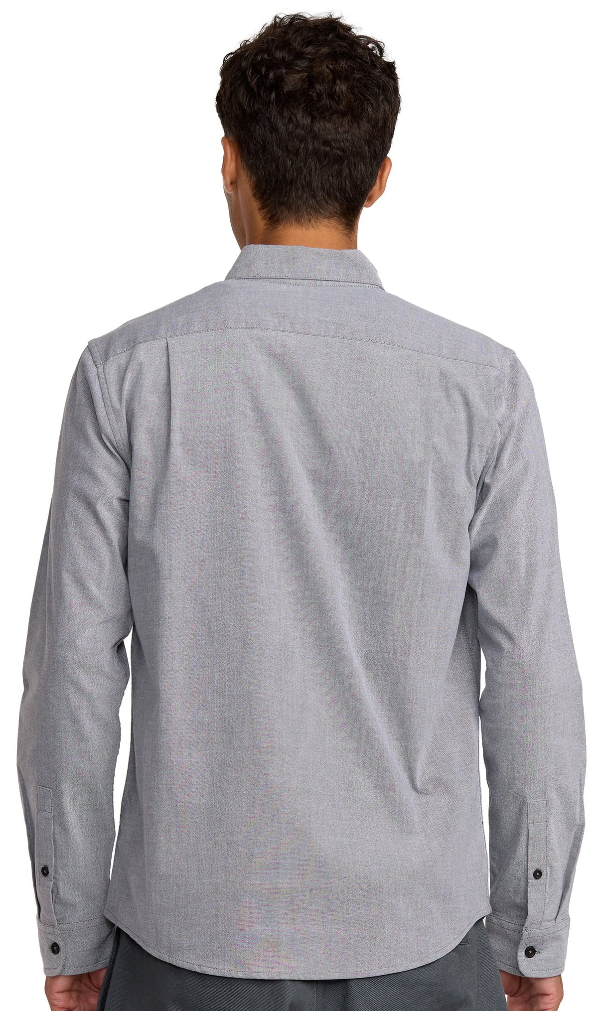 RVCA That'll Do Stretch LS Button Down Shirt - Garage Blue – back view