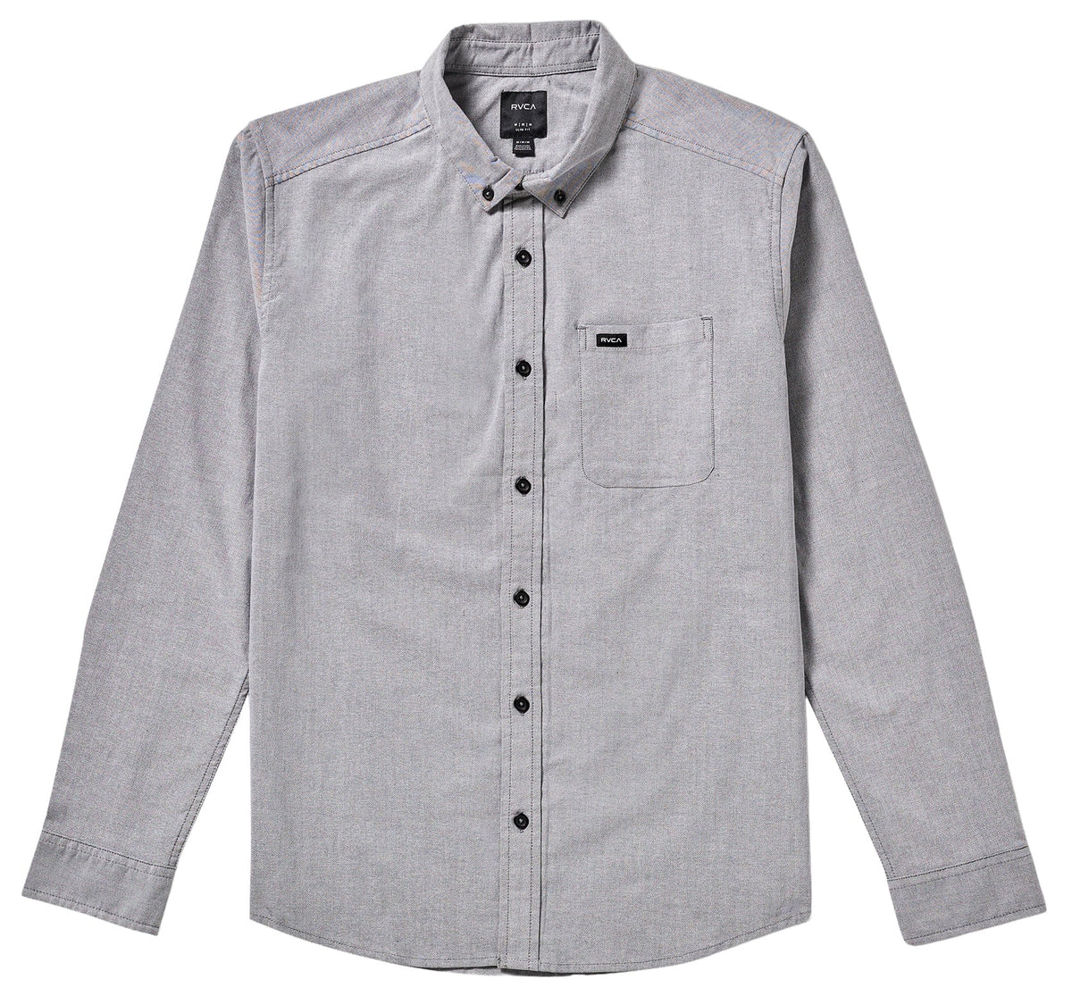 RVCA That'll Do Stretch LS Button Down Shirt - Garage Blue – alternate view 1