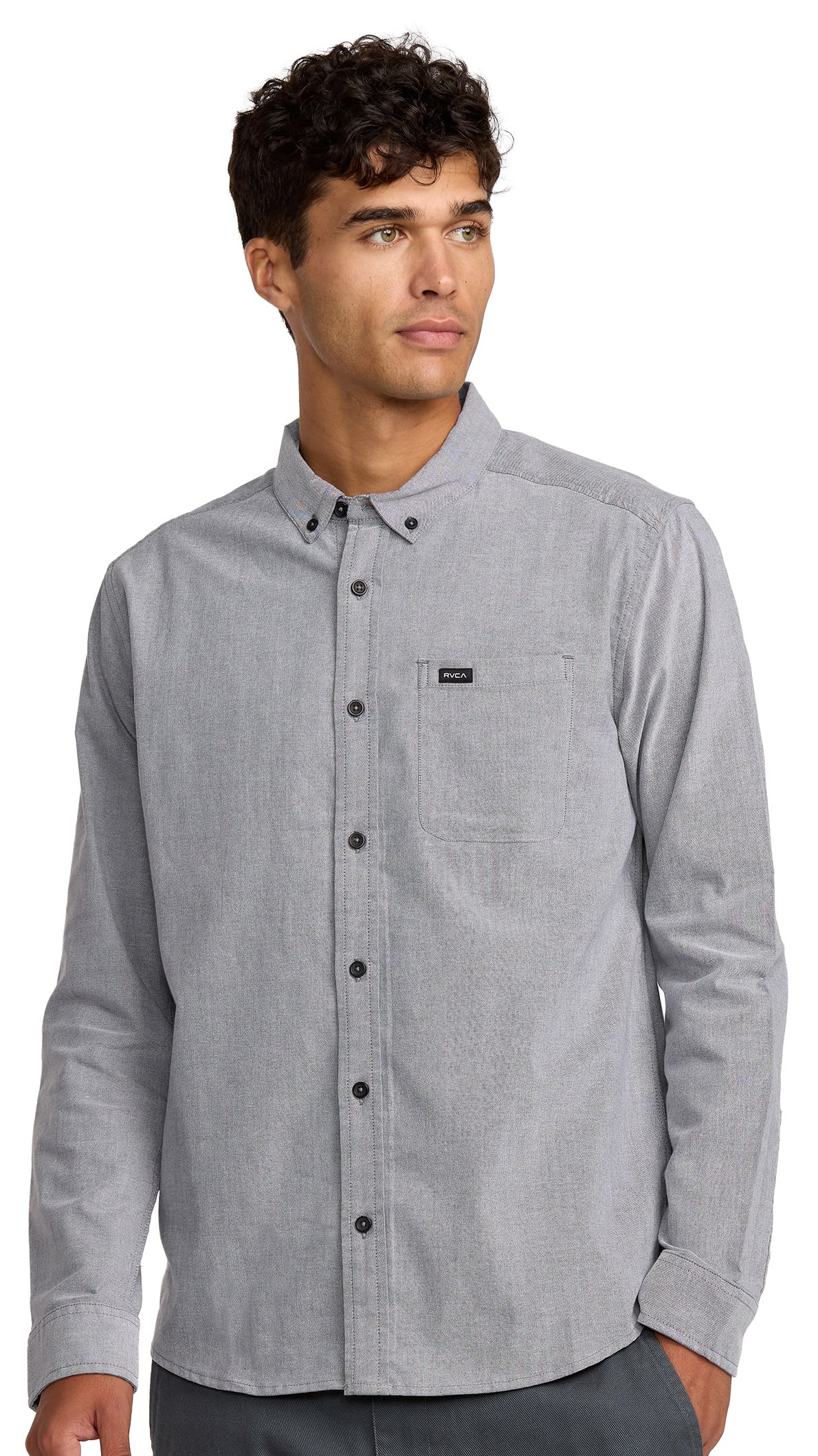 RVCA That'll Do Stretch LS Button Down Shirt - Garage Blue