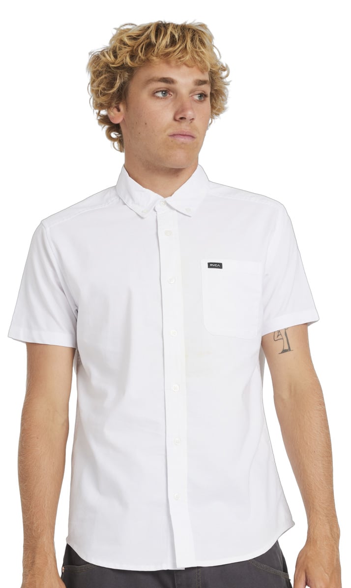 RVCA That'll Do Stretch SS Button Down Shirt - White