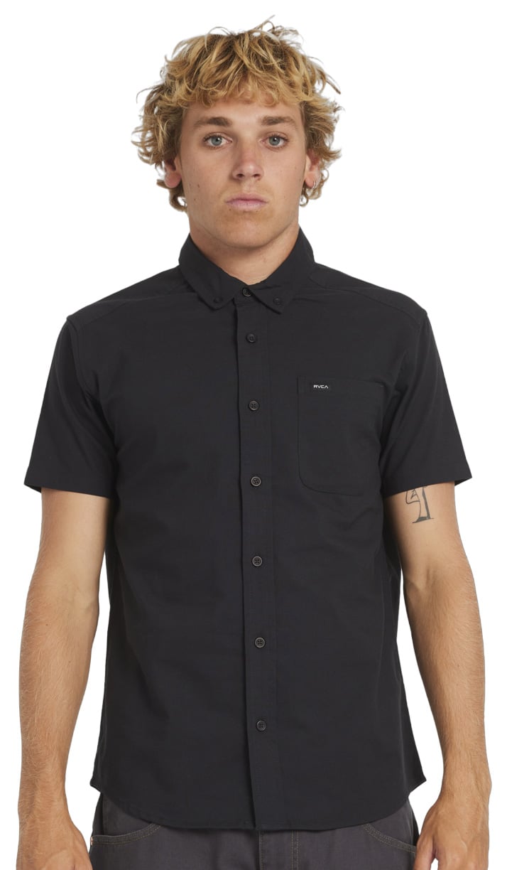 RVCA That'll Do Stretch SS Button Down Shirt - Black