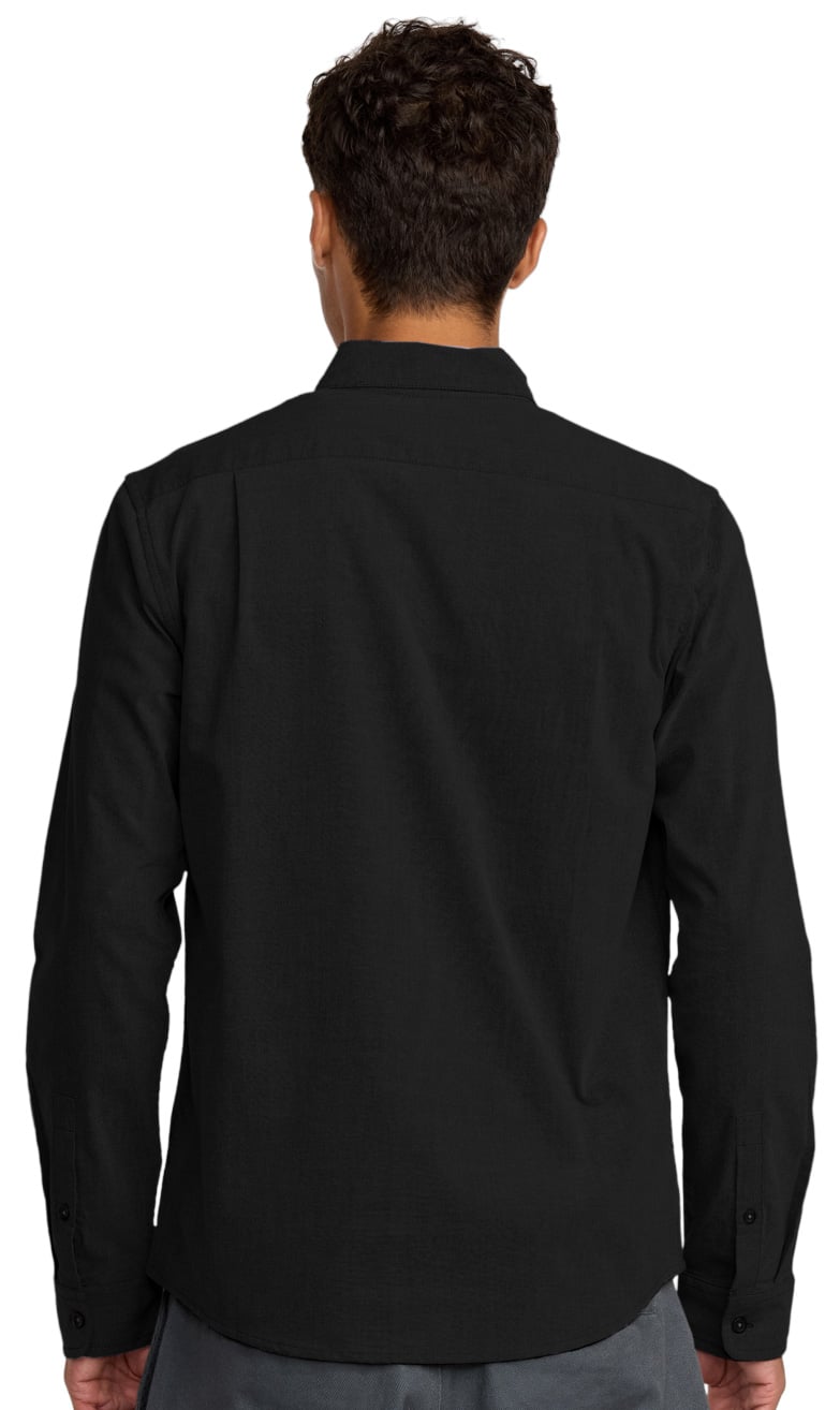 RVCA That'll Do Stretch LS Button Down Shirt - Black – back view