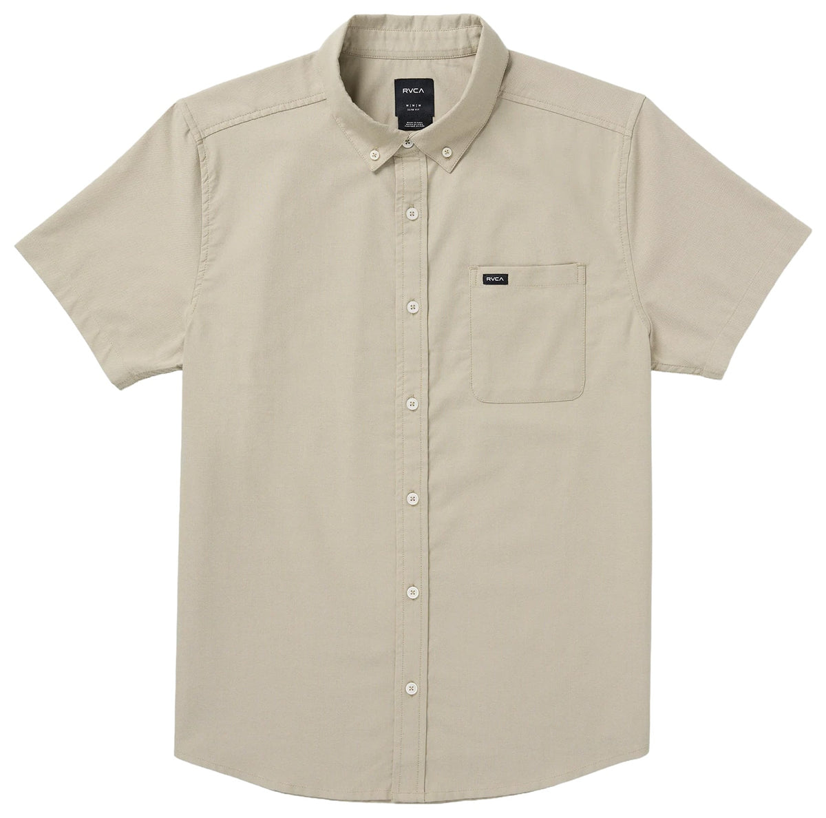 RVCA That'll Do Stretch Men's Short Sleeve Button Down Shirt - Vintage Khaki