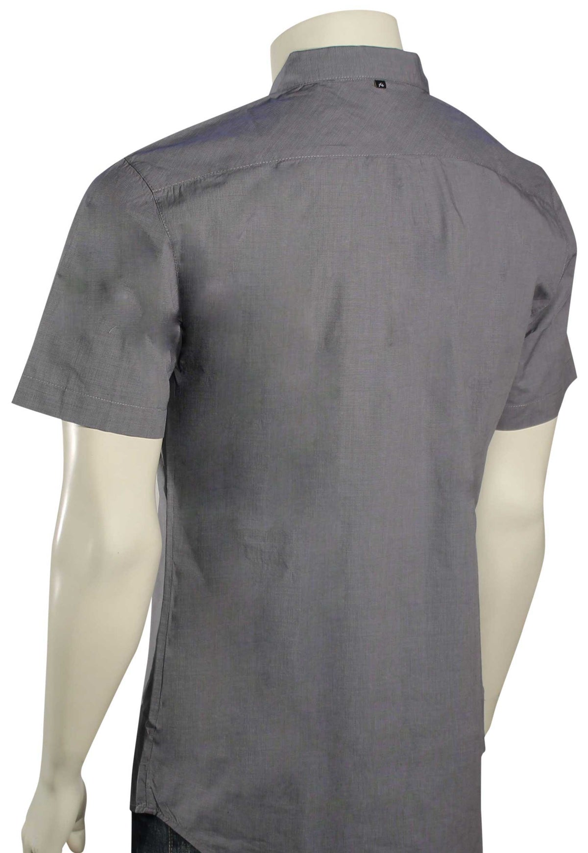 Rusty Sonar SS Button Down Shirt - Coal, back view