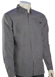 Rusty Sonar LS Button Down Shirt - Coal, front view