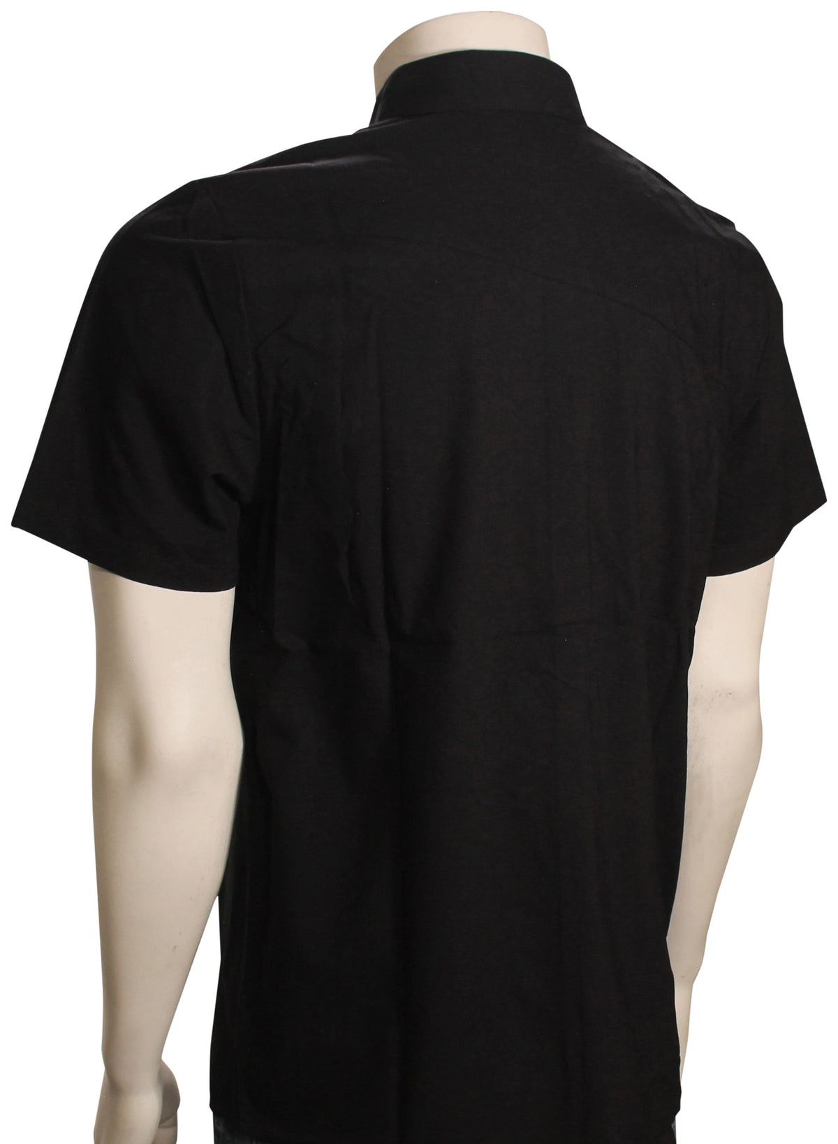 Volcom Everett Oxford SS Button Down Shirt - Original New Black – back view