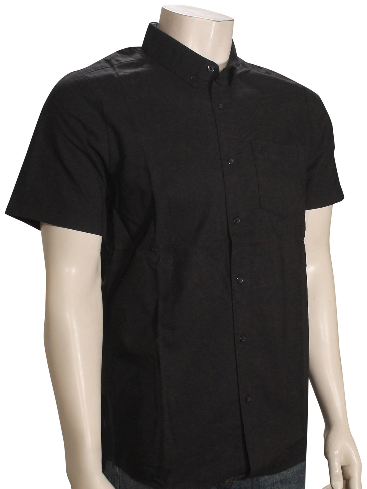 Volcom Everett Oxford SS Button Down Shirt - Original New Black