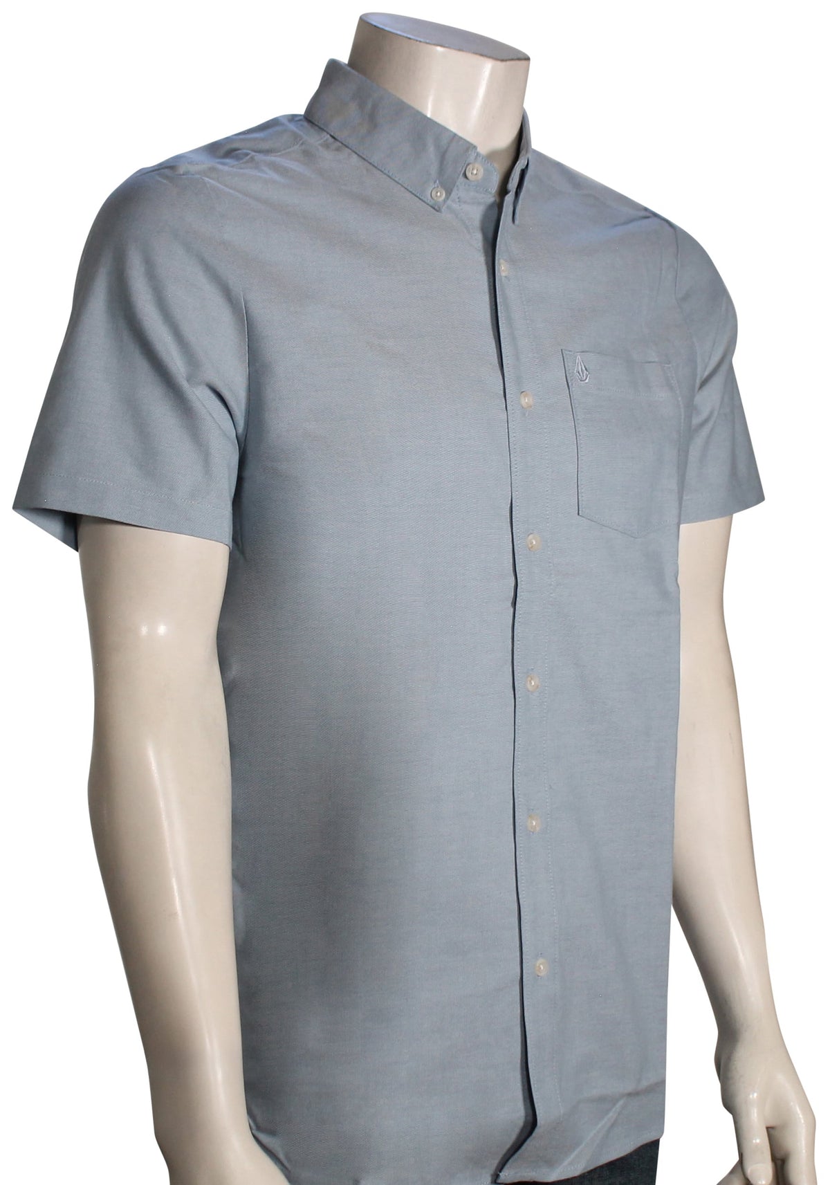 Volcom Everett Oxford SS Button Down Shirt - Original Wrecked Indigo