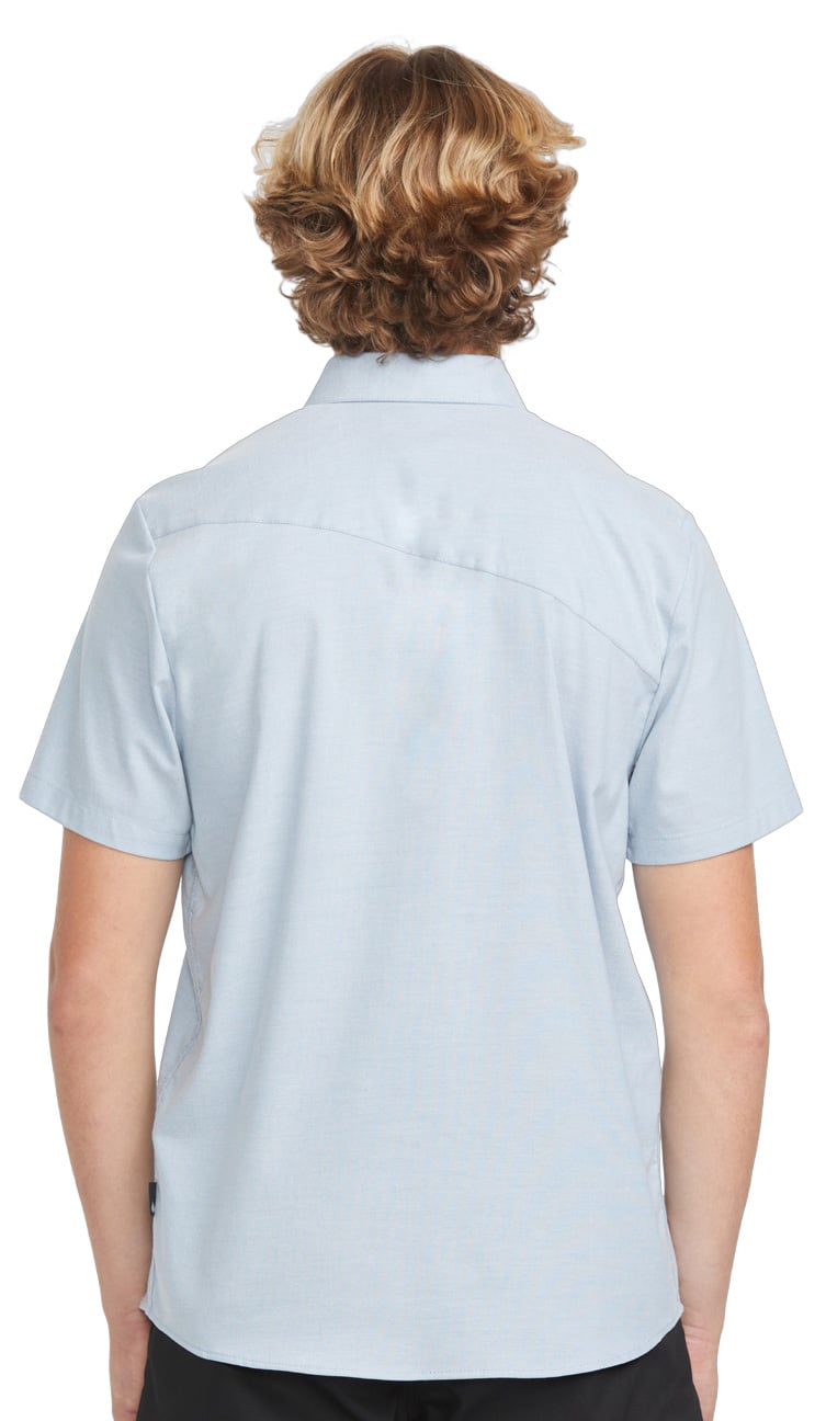 Volcom Everett Oxford SS Button Down Shirt - Wrecked Indigo – back view