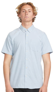 Volcom Everett Oxford SS Button Down Shirt - Wrecked Indigo
