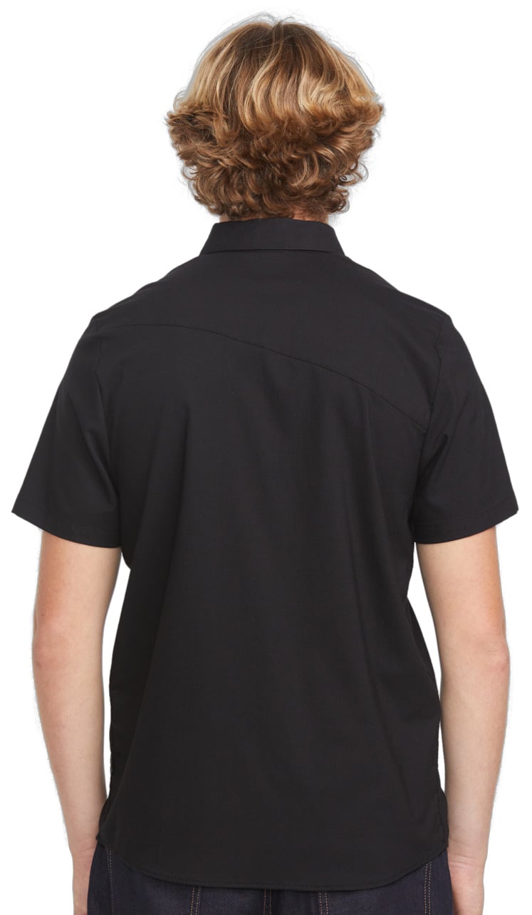 Volcom Everett Oxford SS Button Down Shirt - New Black – back view
