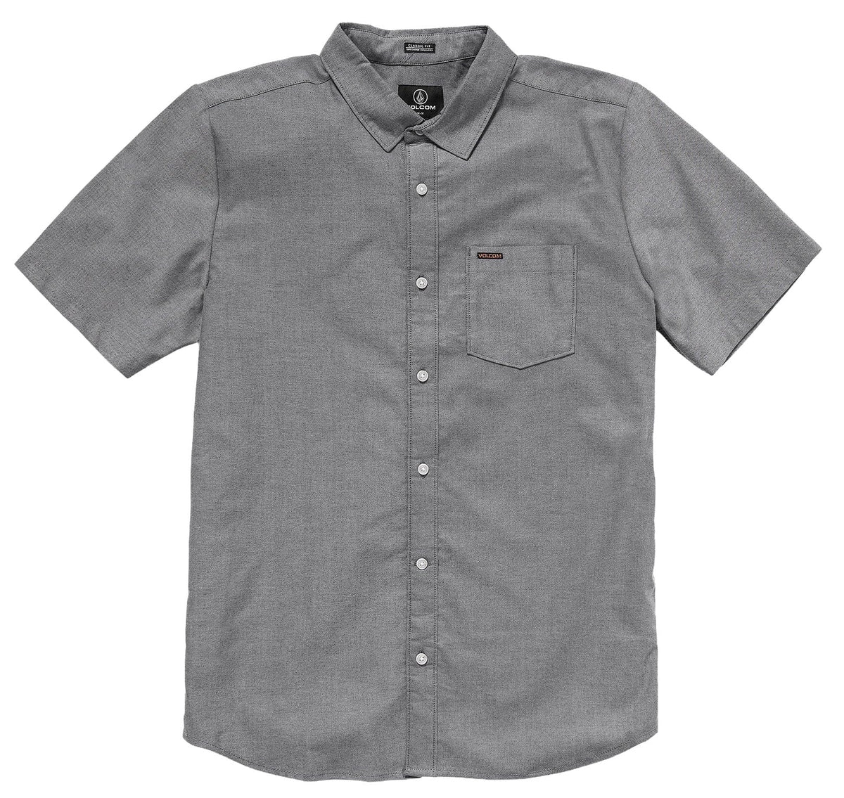 Volcom Everett Oxford II Men's Short Sleeve Button Down Shirt - Black – alternate view 1