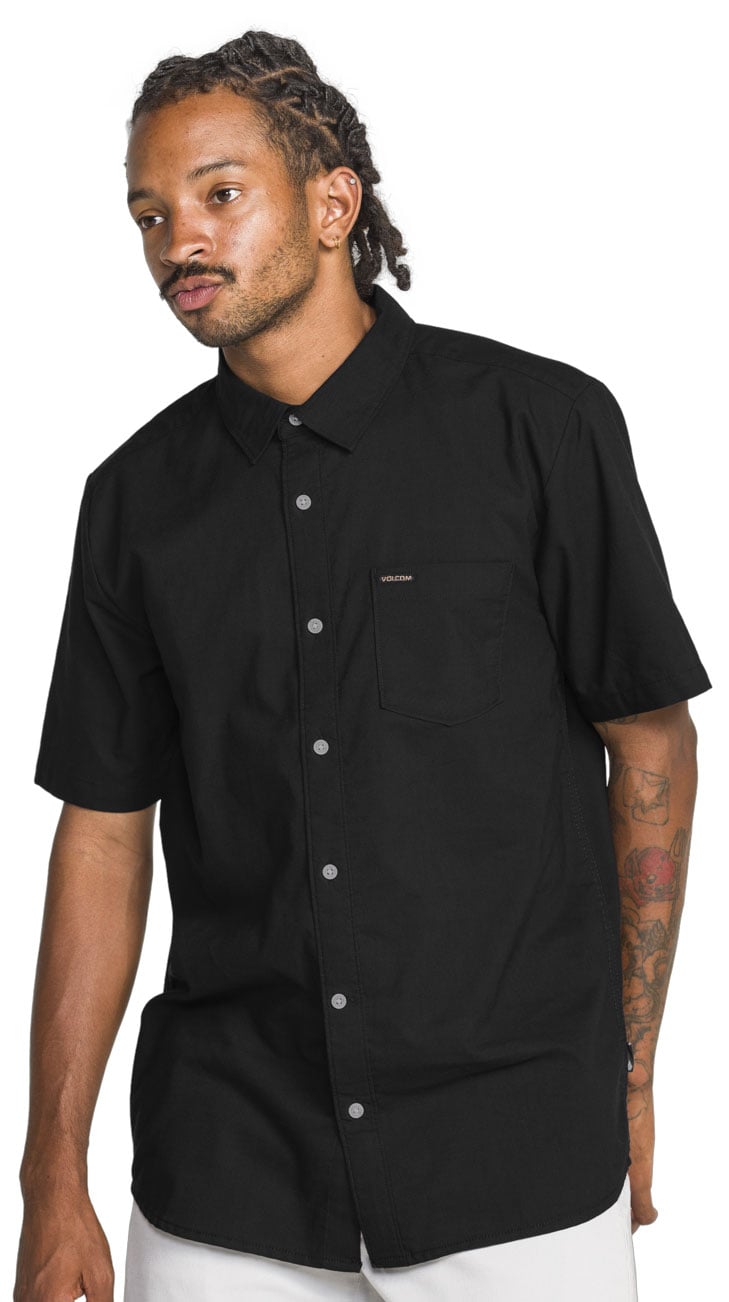 Volcom Everett Oxford II Men's Short Sleeve Button Down Shirt - New Black