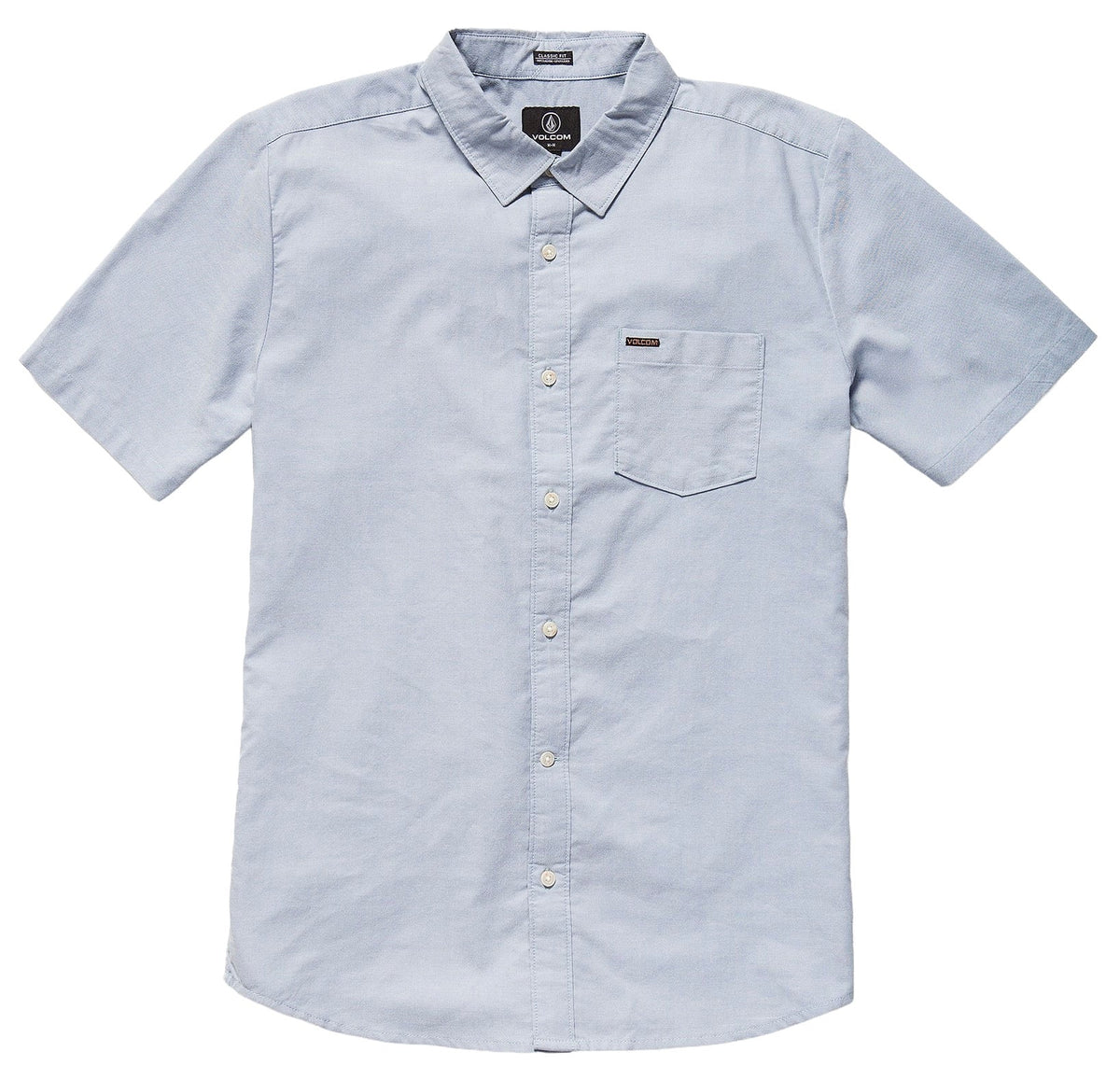Volcom Everett Oxford II Men's Short Sleeve Button Down Shirt - Wrecked Indigo – alternate view 1