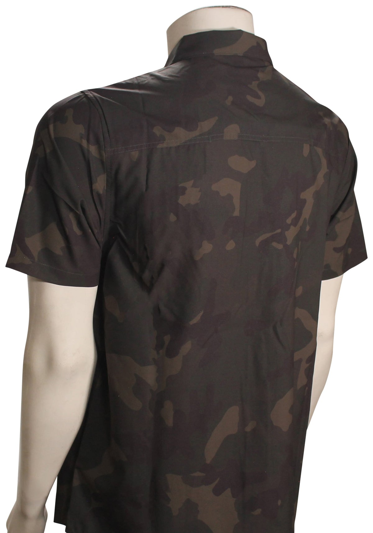 Salty Crew Flagship UV SS Button Down Shirt - Dark Camo – back view