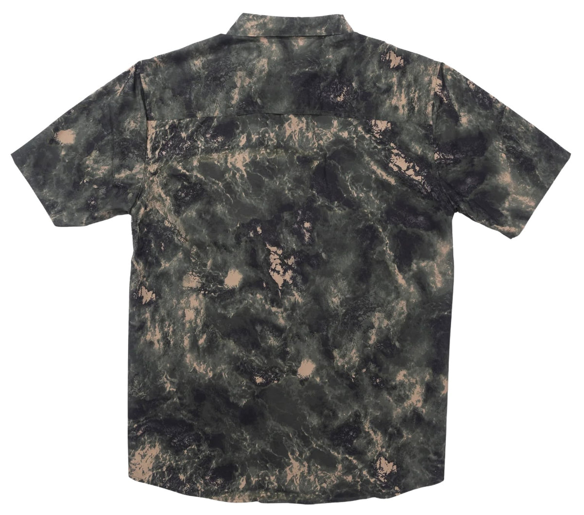 Salty Crew Flagship UV SS Button Down Shirt - Dark Forest – back view
