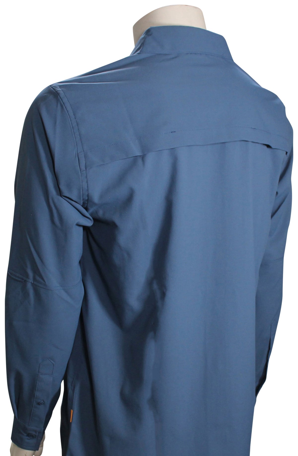 Quiksilver Waterman Skipper Woven LS Button Down Shirt - Ensign Blue – back view