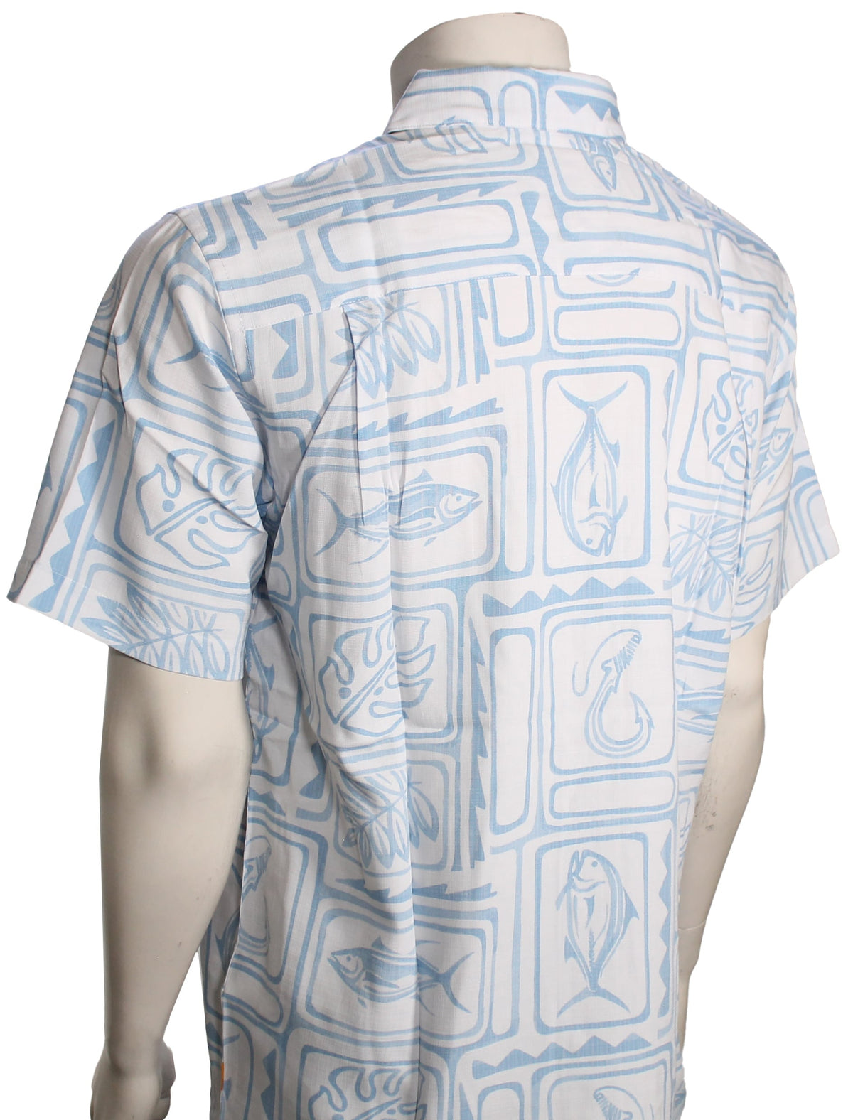Quiksilver Waterman Framed Fish Button Down Shirt - White Woven – back view