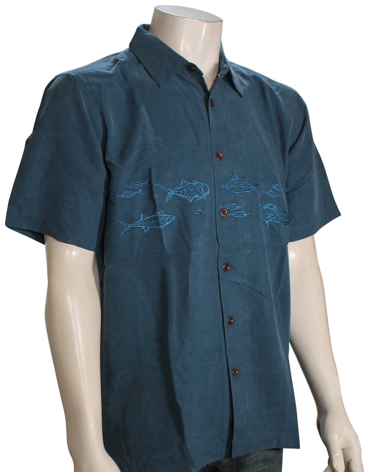 Quiksilver Waterman Offshore SS Button Down Shirt - Majolica Blue