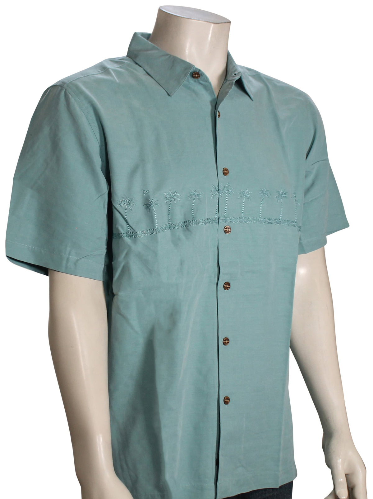 Quiksilver Waterman Tahiti Palms Button Down Shirt - Reef Waters