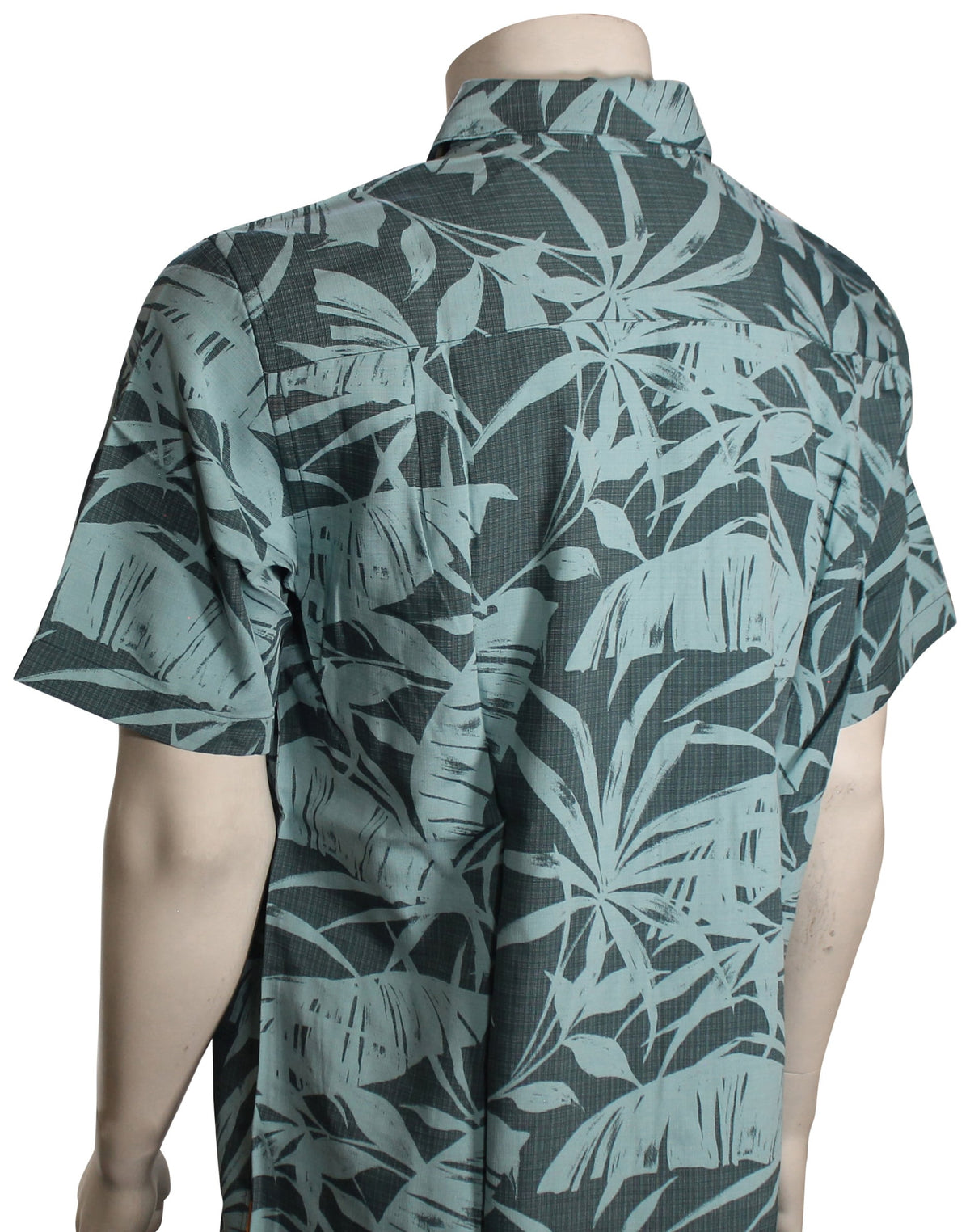Quiksilver Waterman Nature Made SS Button Down Shirt - Indian Teal Nature – back view