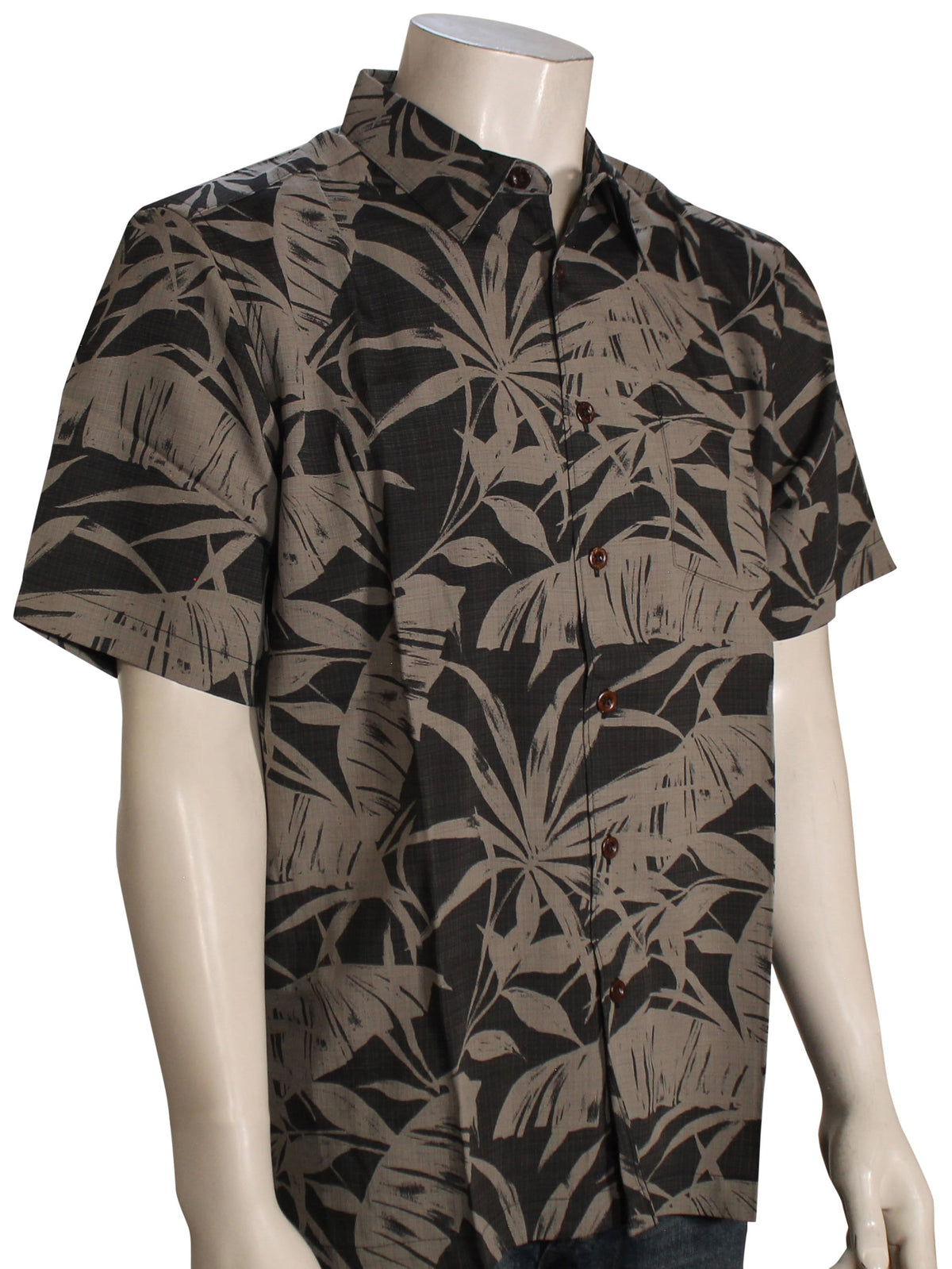 Quiksilver Waterman Nature Made SS Button Down Shirt - Black Nature Made