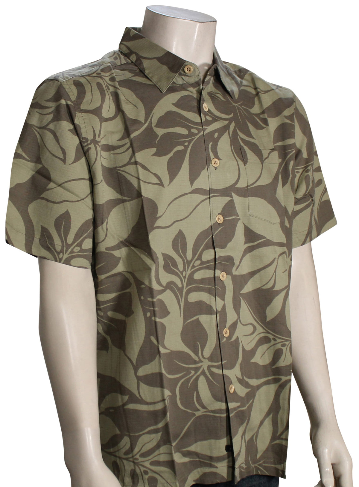 Quiksilver Waterman Flow Zone SS Button Down Shirt - Taupe Flow Zone