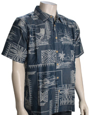 Quiksilver Waterman Bill Fish SS Button Down Shirt - Majolica Bill Fish