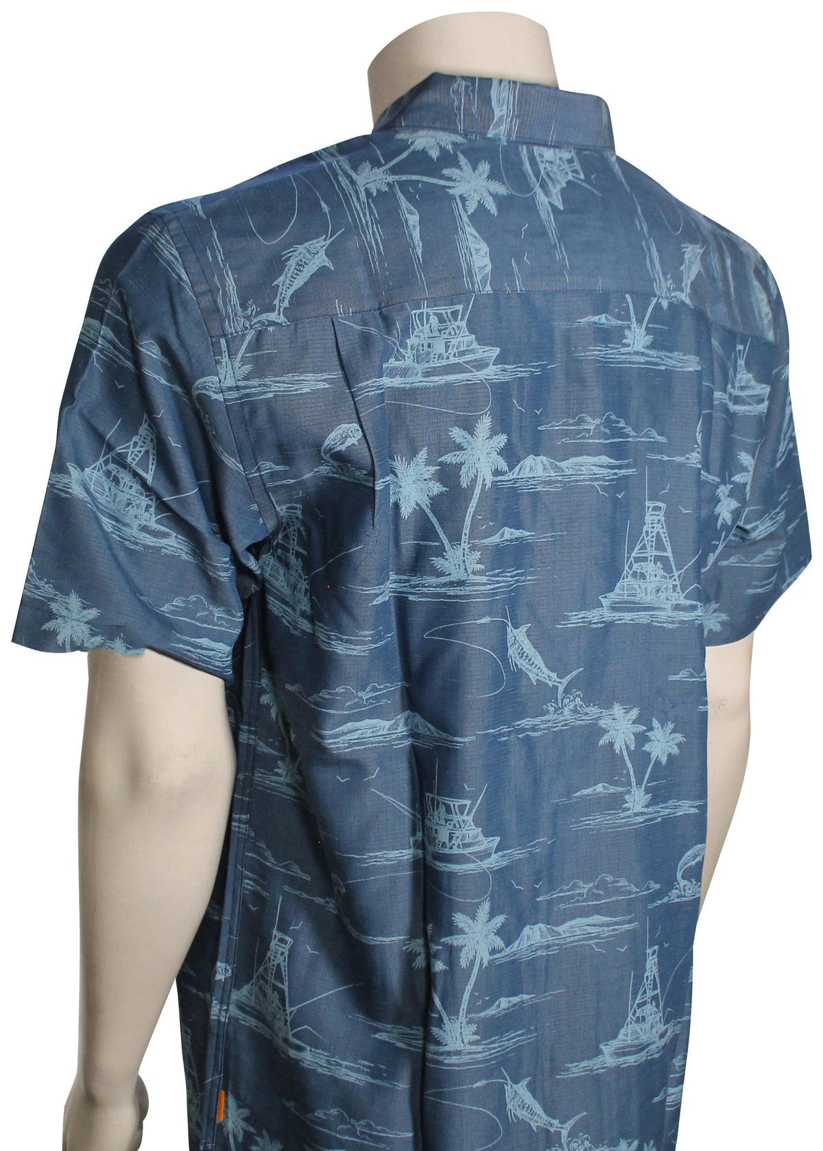 Quiksilver Waterman Paradise Found Button Down Shirt - Wave – back view