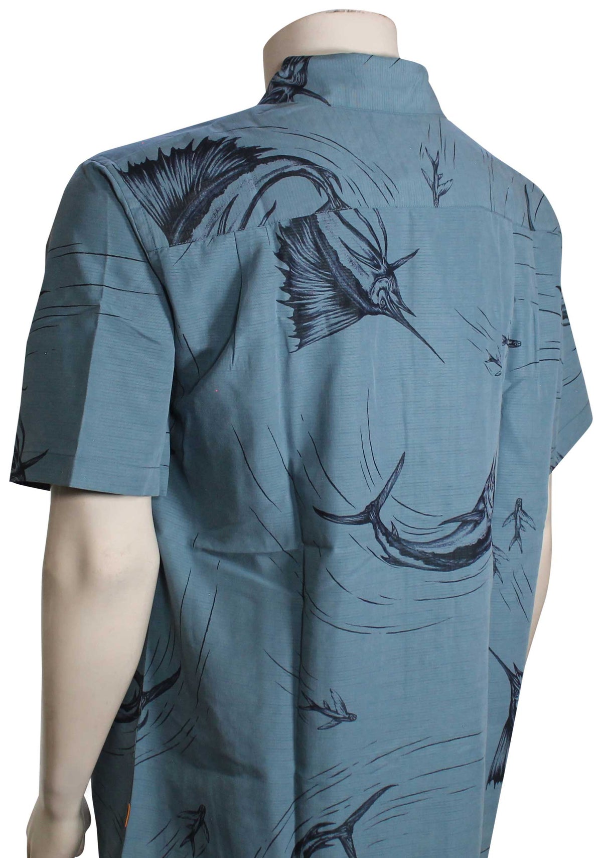 Quiksilver Waterman The Chase Button Down Shirt - Sea Blue – back view