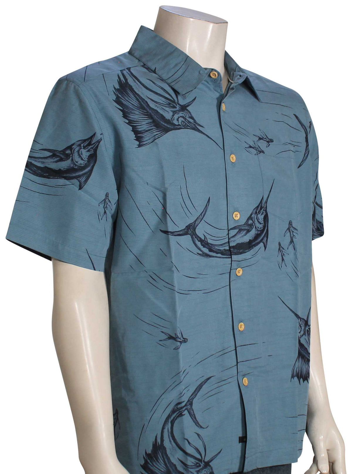Quiksilver Waterman The Chase Button Down Shirt - Sea Blue