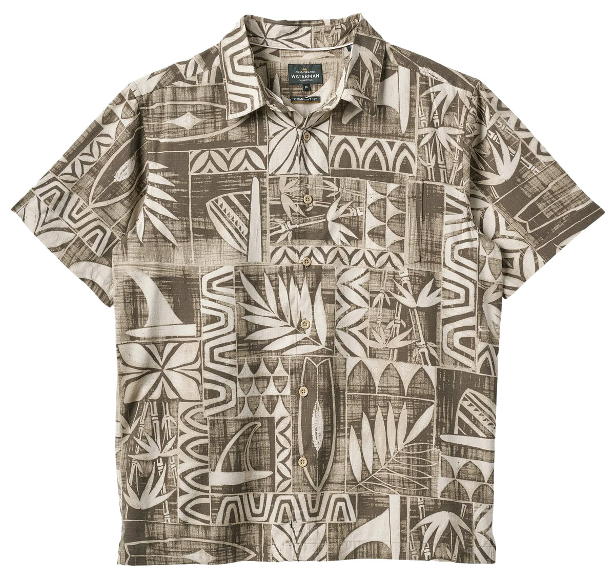 Quiksilver Waterman Talk Story Button Down Shirt - Moonbeam – alternate view 1