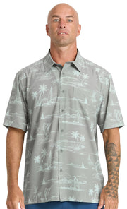 Quiksilver Waterman Performance Pack SS Button Down Shirt - Frost Gray