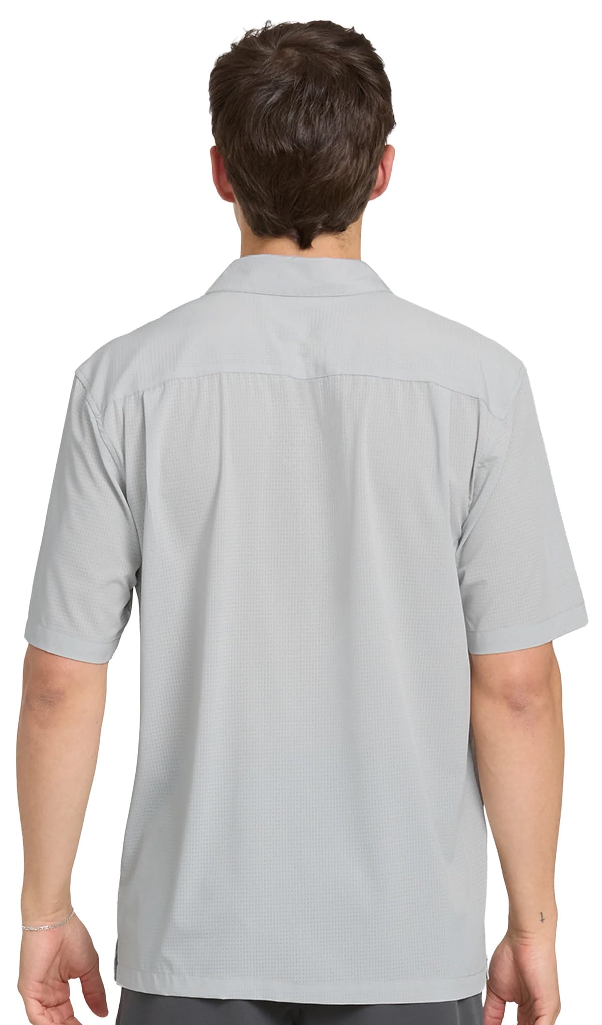Quiksilver Waterman Chaser Woven Short Sleeve Button Down Shirt - High Rise – back view