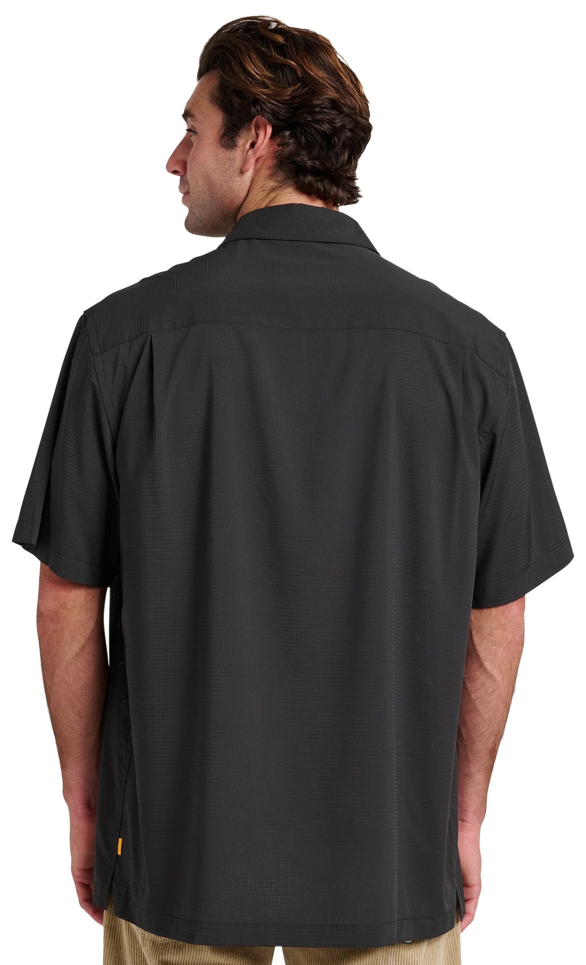 Quiksilver Waterman Chaser Woven Short Sleeve Button Down Shirt - Phantom – back view
