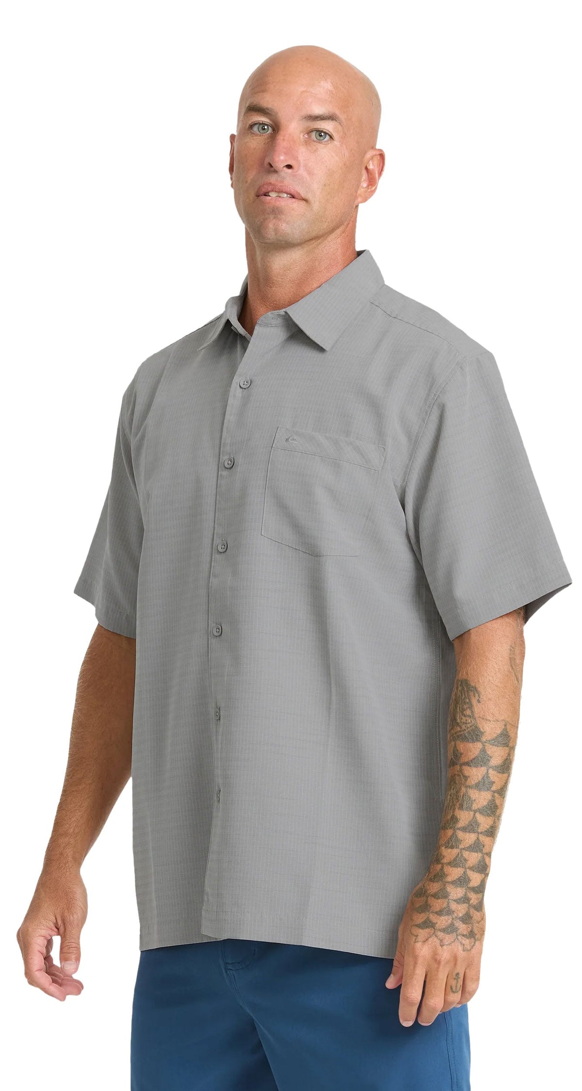 Quiksilver Waterman Centinela Button Down Shirt - Grey – alternate view 1