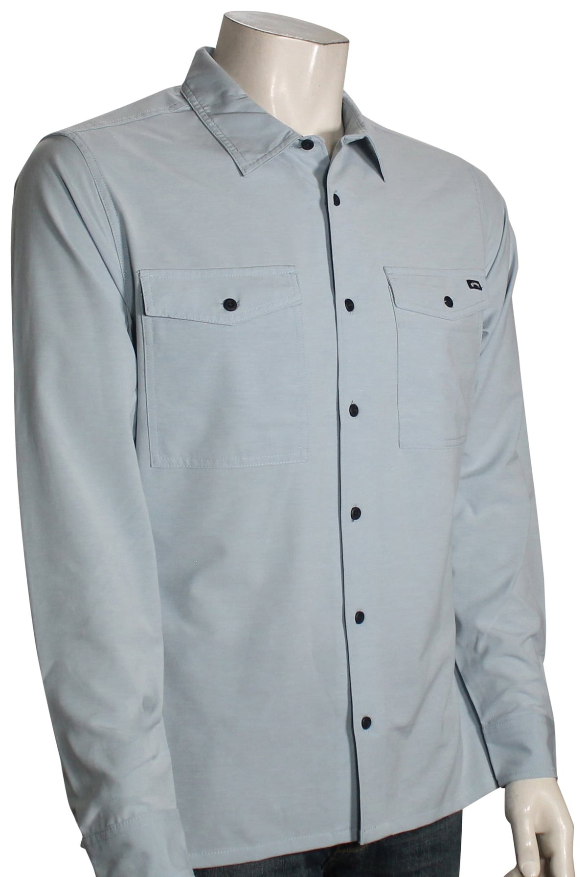 Billabong Surftrek LS Button Down Shirt - Smoke Blue