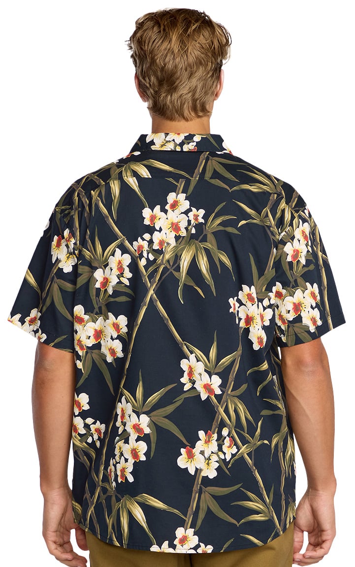 Billabong Sundays SS Button Down Shirt - Black – back view