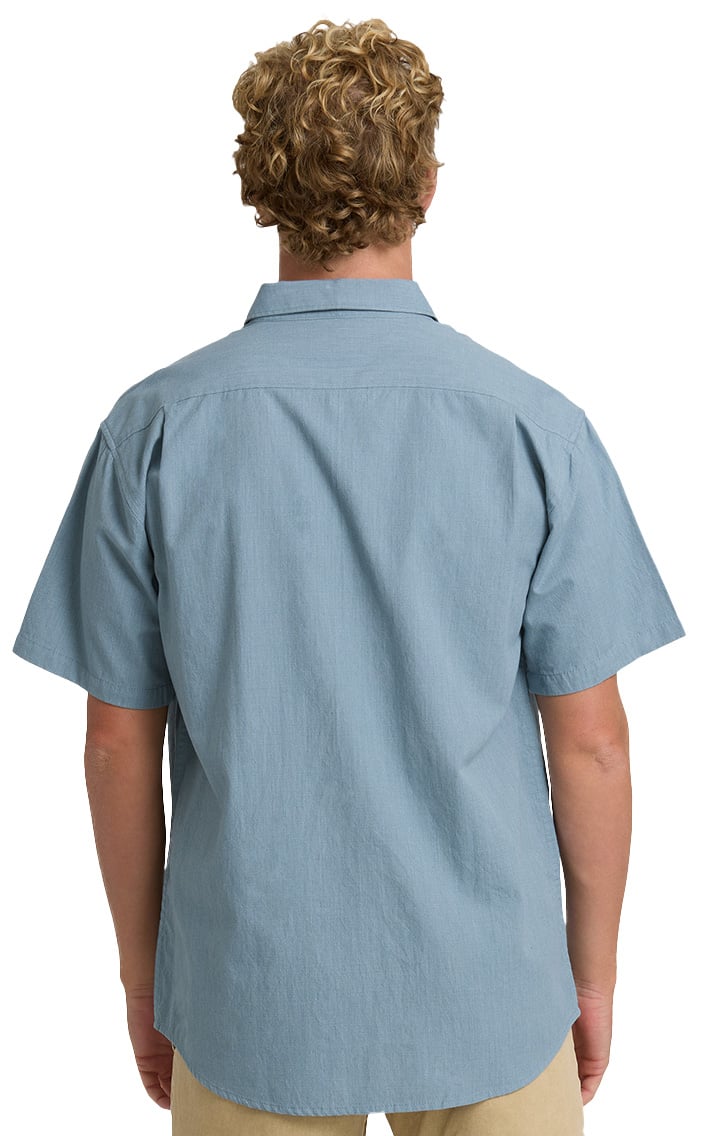 Billabong All Day SS Button Down Shirt - Splashed Blue – back view
