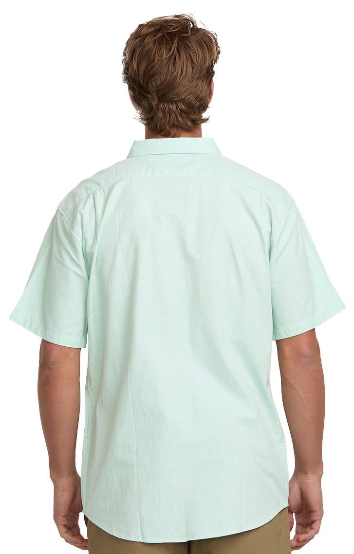 Billabong All Day SS Button Down Shirt - Seaglass Green – back view