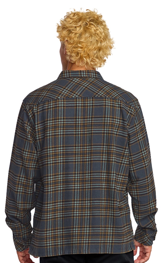 Billabong Offshore Flannel Button Down Shirt - Midnight – back view