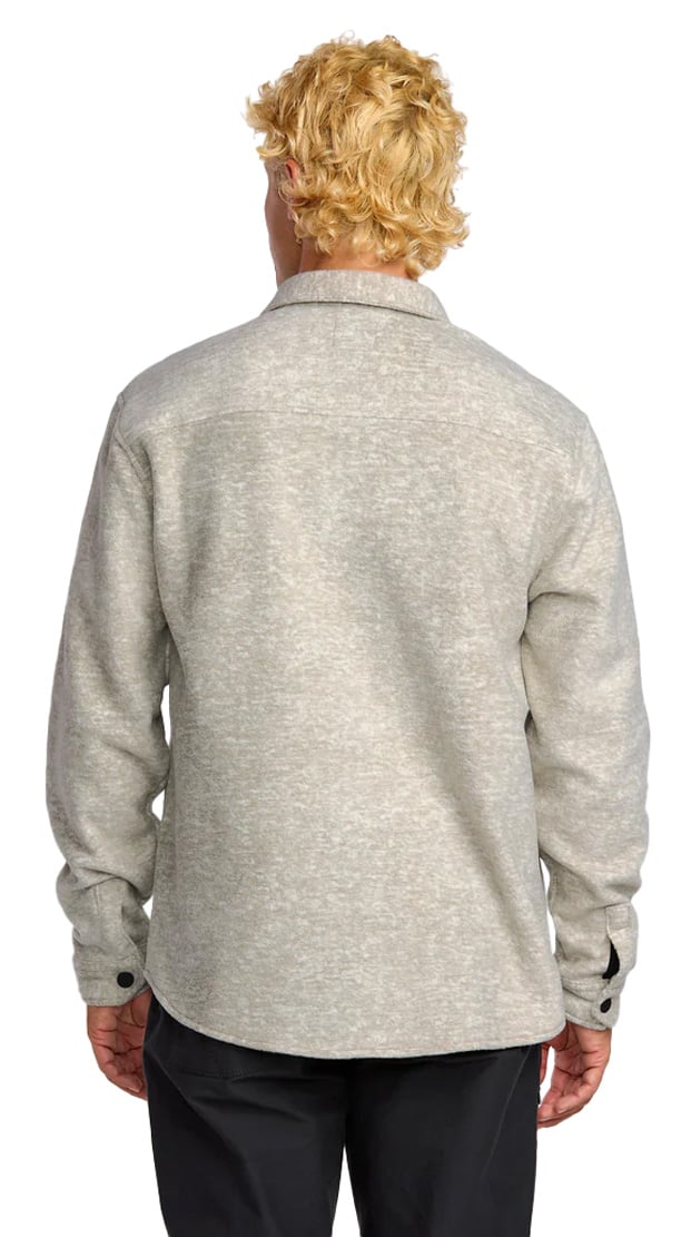 Billabong Furnace Flannel Long Sleeve Shirt - Gravel – back view