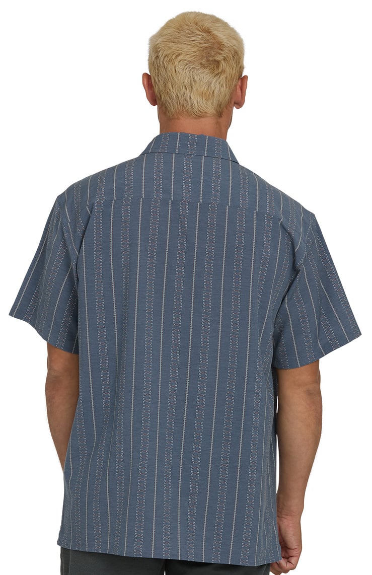 Billabong A/Div Surftrek Transit Men's Short Sleeve Button Down Shirt - True Navy – back view