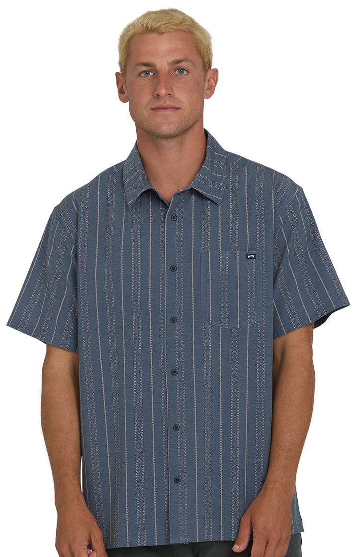 Billabong A/Div Surftrek Transit Men's Short Sleeve Button Down Shirt - True Navy